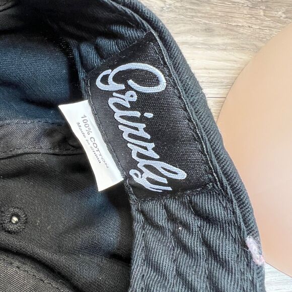 GRIZZLY GRIPTAPE Hat BEAR SNAPBACK Baseball Cap Skate Skating Sk8 OSFM Black - Picture 6 of 7